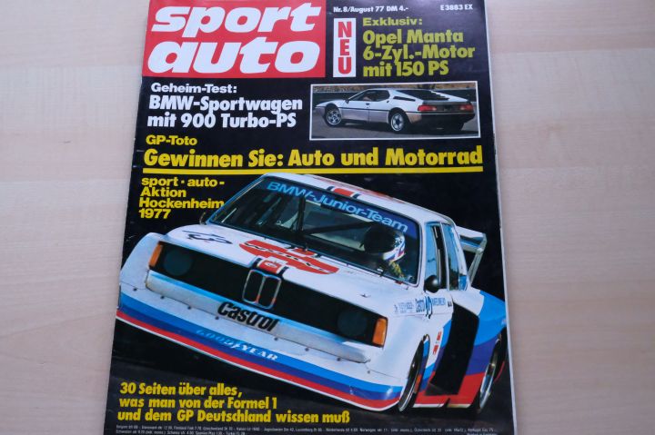 Deckblatt Sport Auto (08/1977)